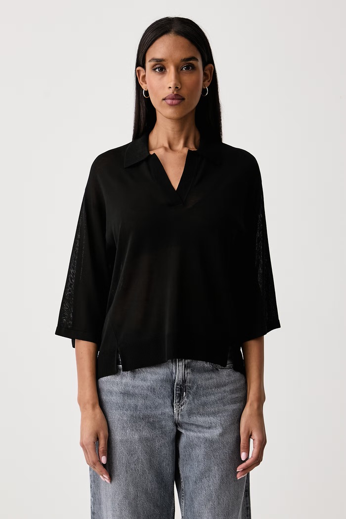 United Colors of Benetton Camicetta da donna con viscosa nero 13I8D301P