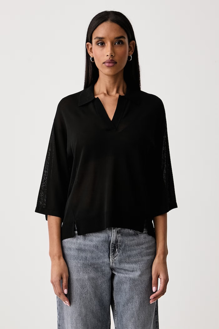 United Colors of Benetton Camicetta da donna con viscosa nero 13I8D301P