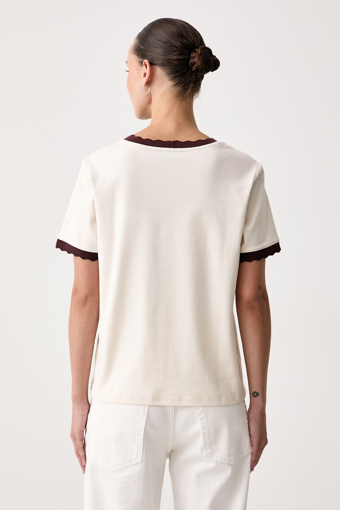 Ρούχα United Colors of Benetton T-shirt γυναικείο βαμβακερό 3DCJD10DM μπεζ
