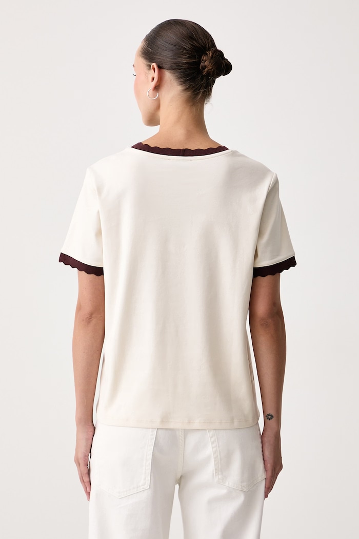Ρούχα United Colors of Benetton T-shirt γυναικείο βαμβακερό 3DCJD10DM μπεζ