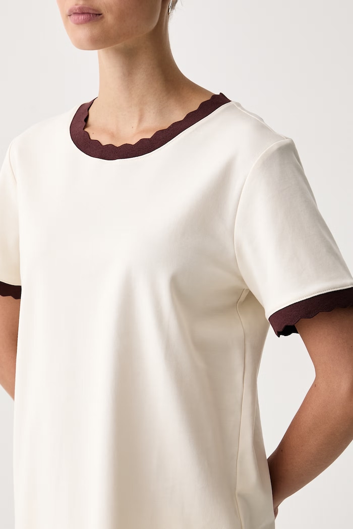 T-shirt γυναικείο βαμβακερό United Colors of Benetton 3DCJD10DM μπεζ