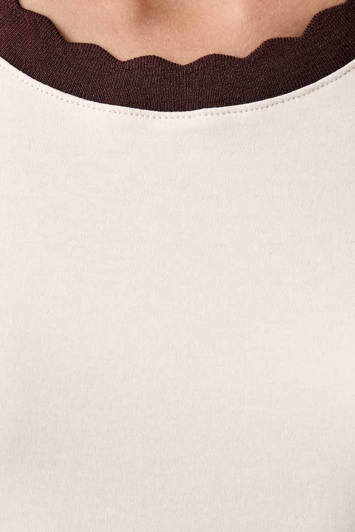 T-shirt γυναικείο βαμβακερό United Colors of Benetton μπεζ 3DCJD10DM