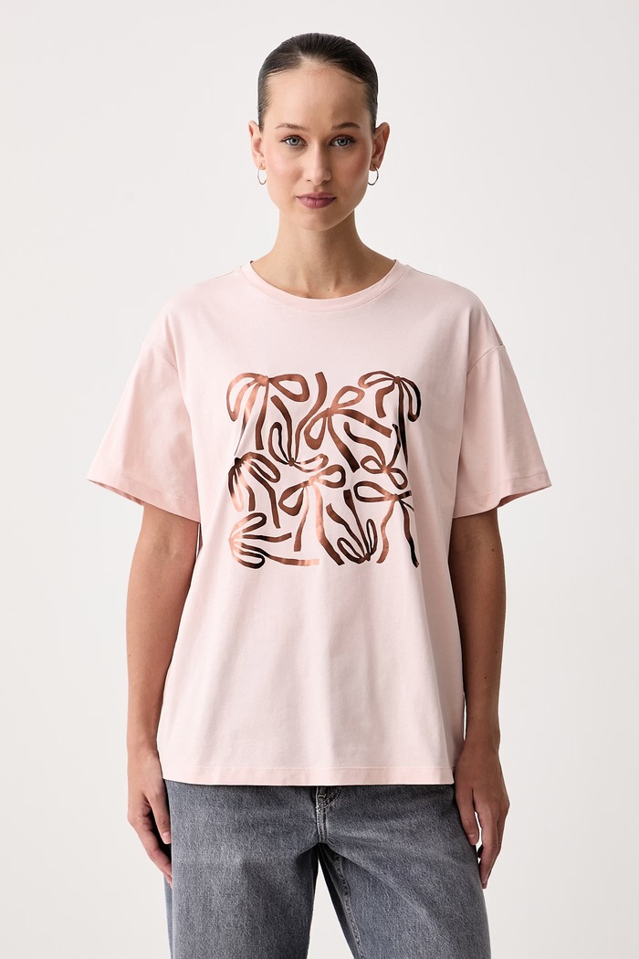 United Colors of Benetton T-shirt γυναικείο βαμβακερό ροζ 3RPCD10DN