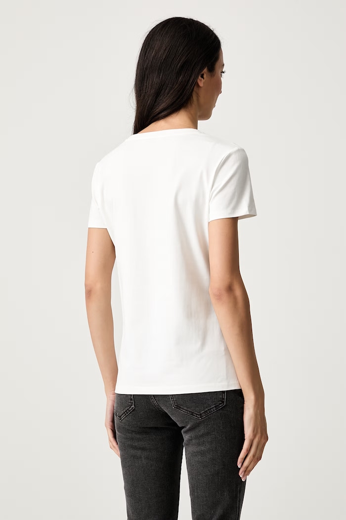 Odzież Fracomina T-shirt damski bawełniany z elastanem FR26WT3004J401G1 beżowy