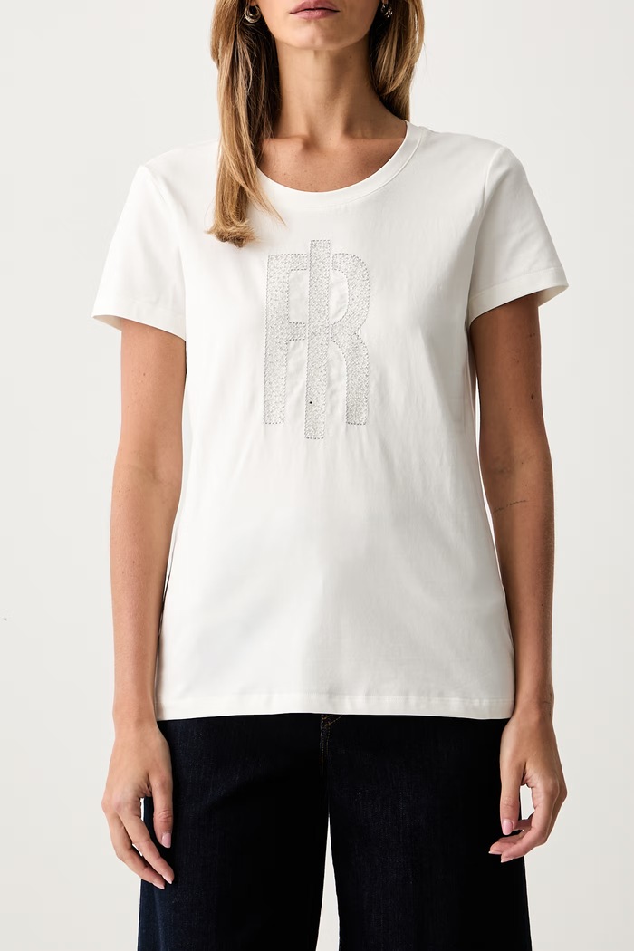 Fracomina T-shirt damski beżowy FP26WT3004J401N5