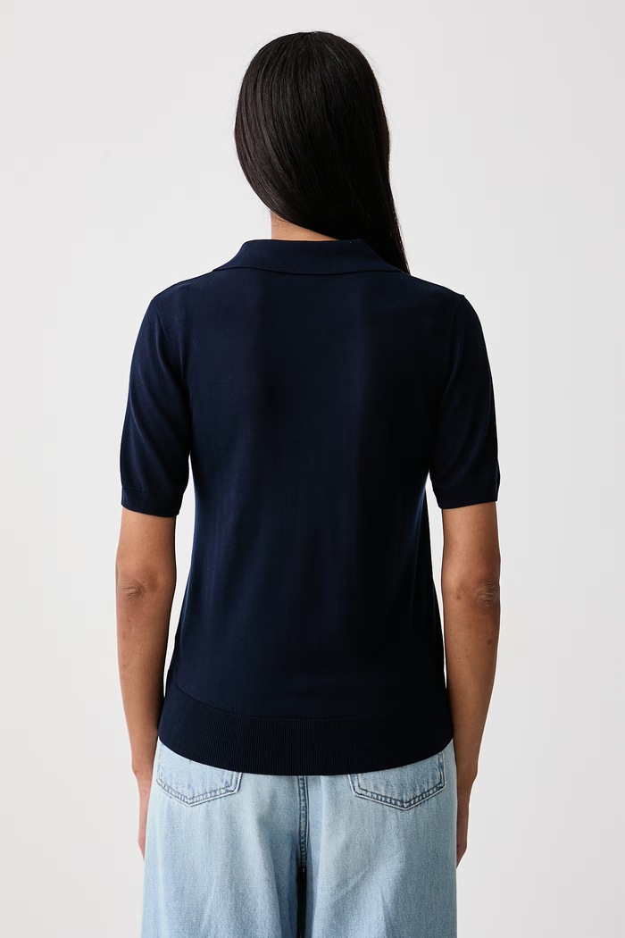 United Colors of Benetton Πόλο γυναικείο με lyocell 1UPXD301U σκούρο μπλε AW26