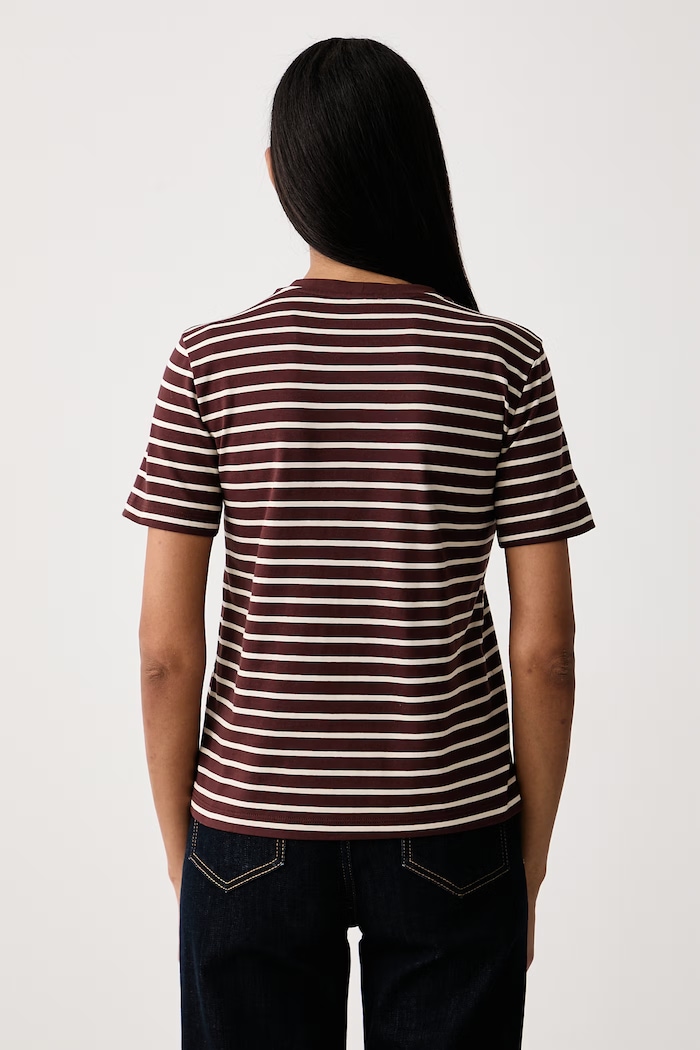 United Colors of Benetton T-shirt damski bawełniany 31DQD10DJ brązowy AW26