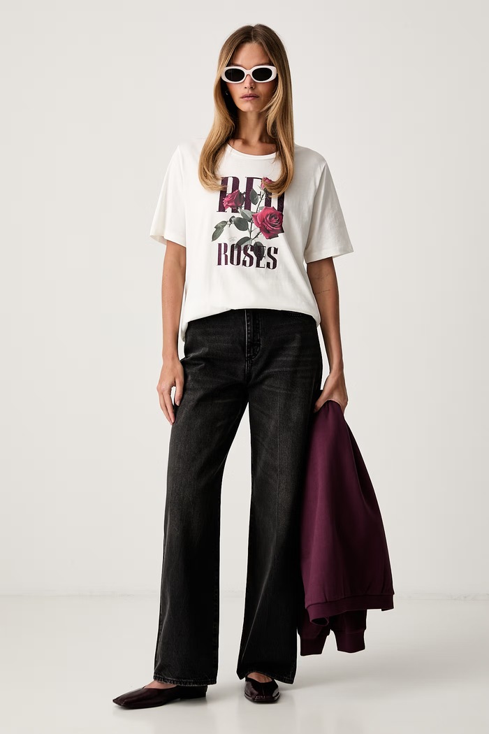 Liu Jo T-shirt damski bawełniany TF6243.JS923 beżowy AW26