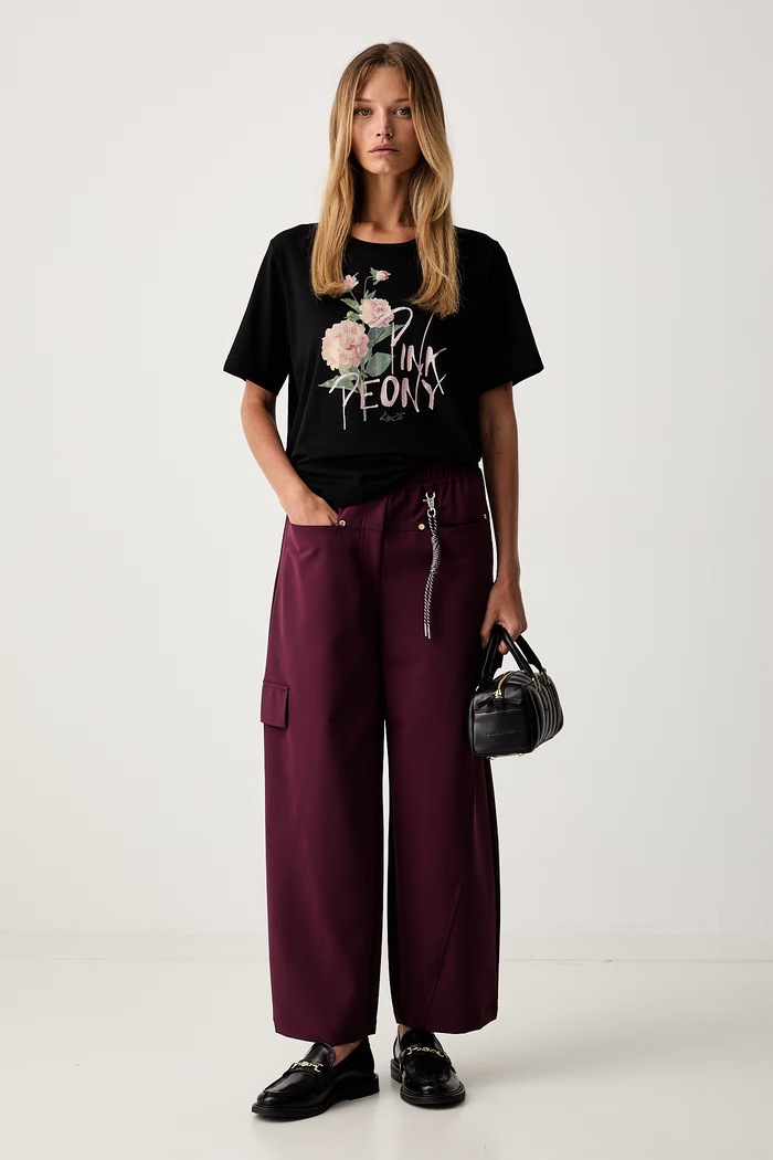 Liu Jo T-shirt damski bawełniany TF6243.JS923 czarny AW26