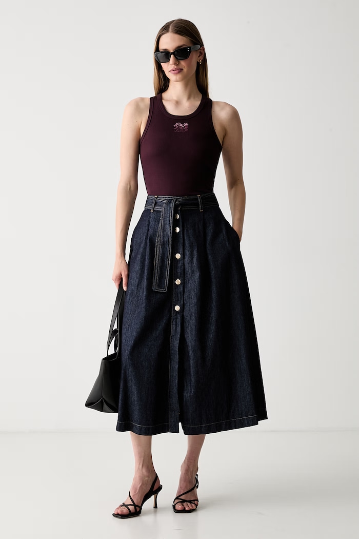Liu Jo top damski z bawełną WF6376.J4822 bordowy AW26