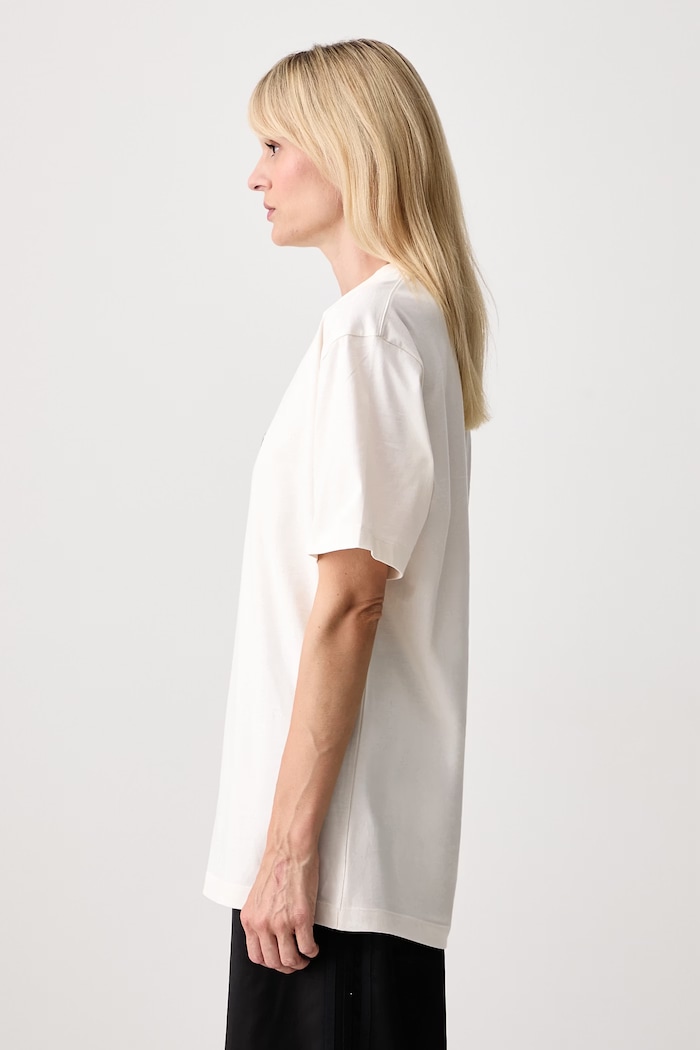 LOGO LS TEE oversize majica kratkih rukava od pamuka za žene Y-3 KW8184.D bež