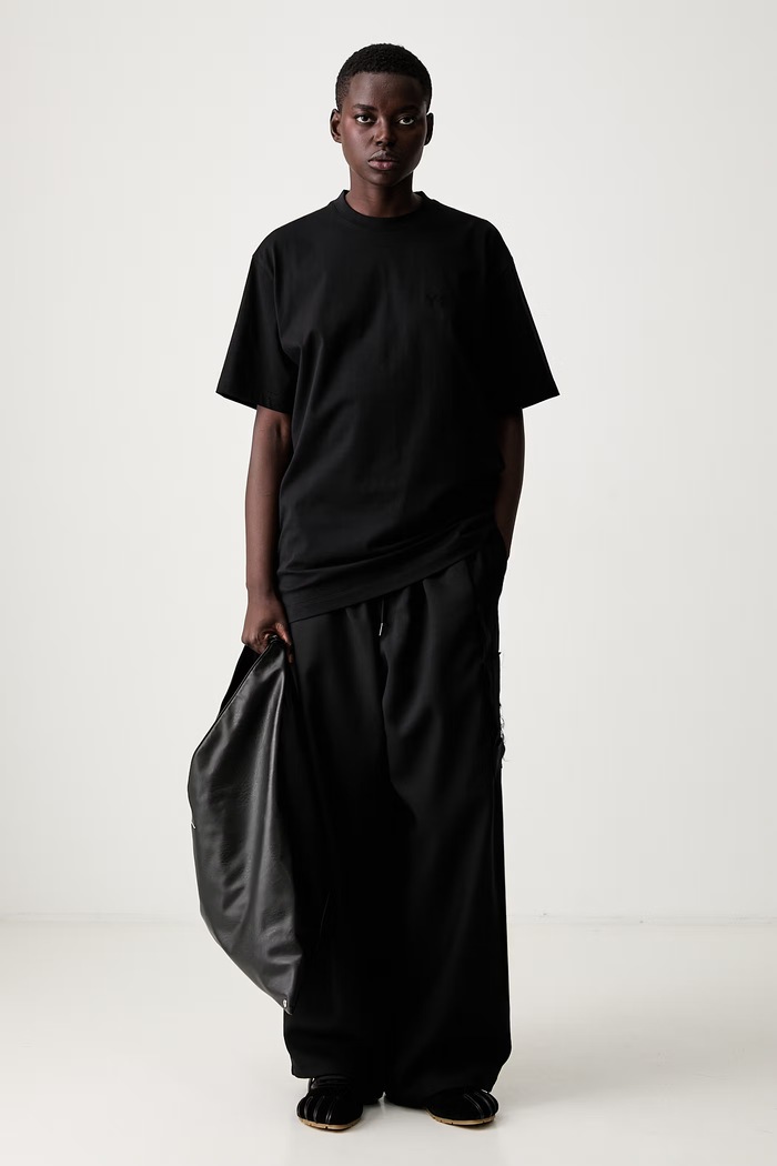Y-3 REG SS TEE T-shirt bawełniany damski KQ9783.D czarny AW26