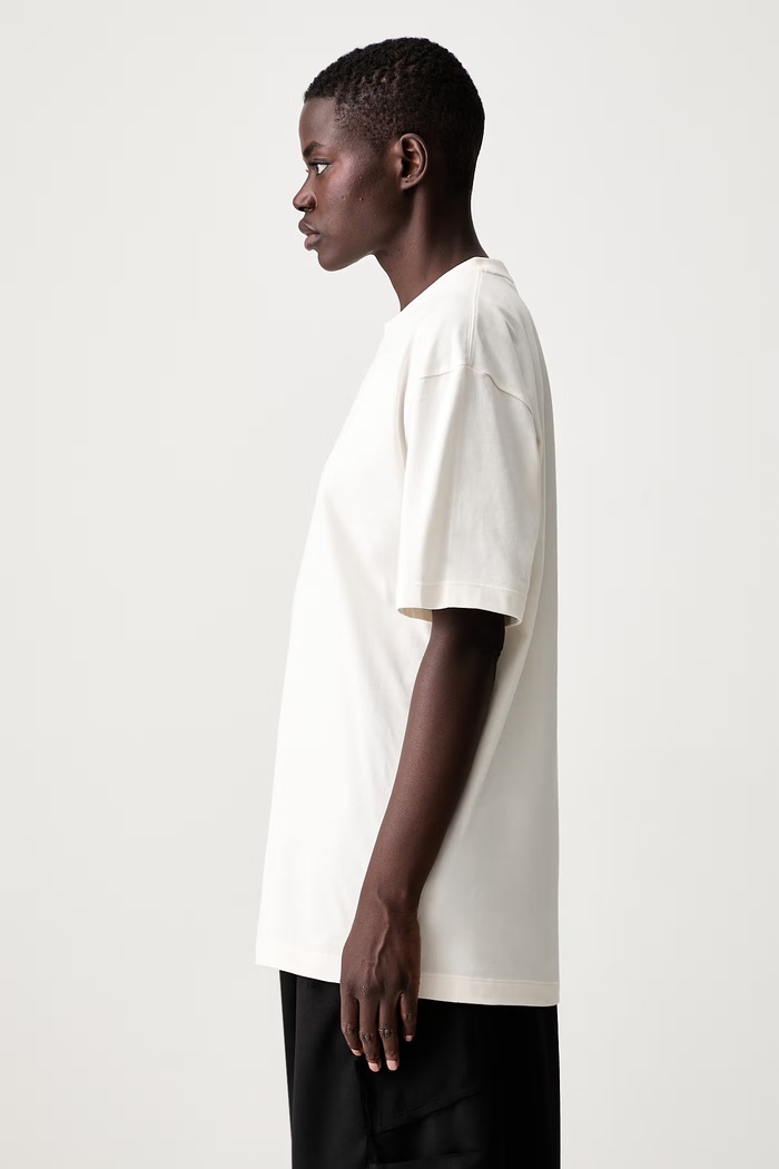 Y-3 REG SS TEE T-shirt bawełniany damski beżowy KQ9782.D