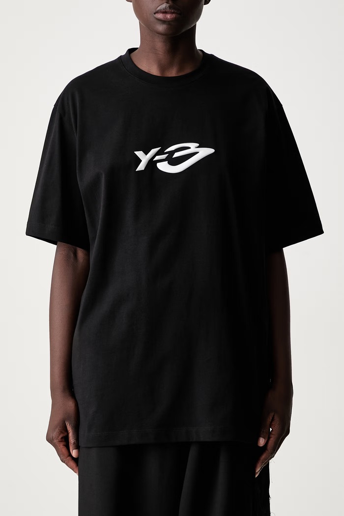 Y-3 LOGO LS TEE T-shirt bawełniany damski KQ8579.D czarny