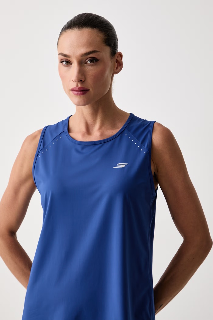 Skechers top treningowy damski niebieski TT68