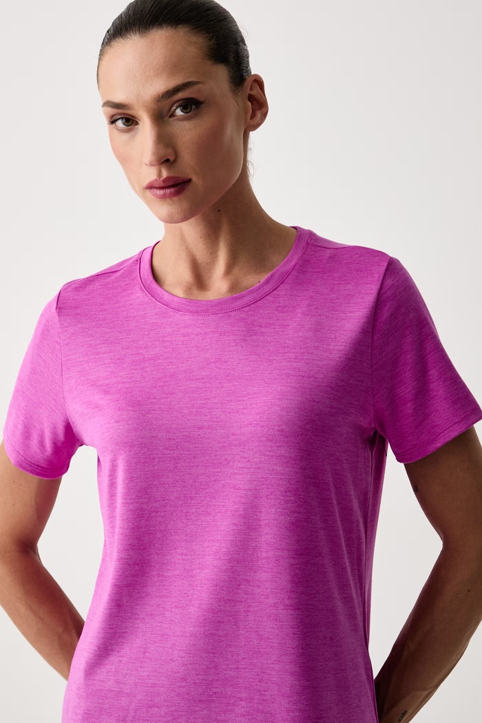 Skechers T-shirt treningowy damski GODRI różowy TS104