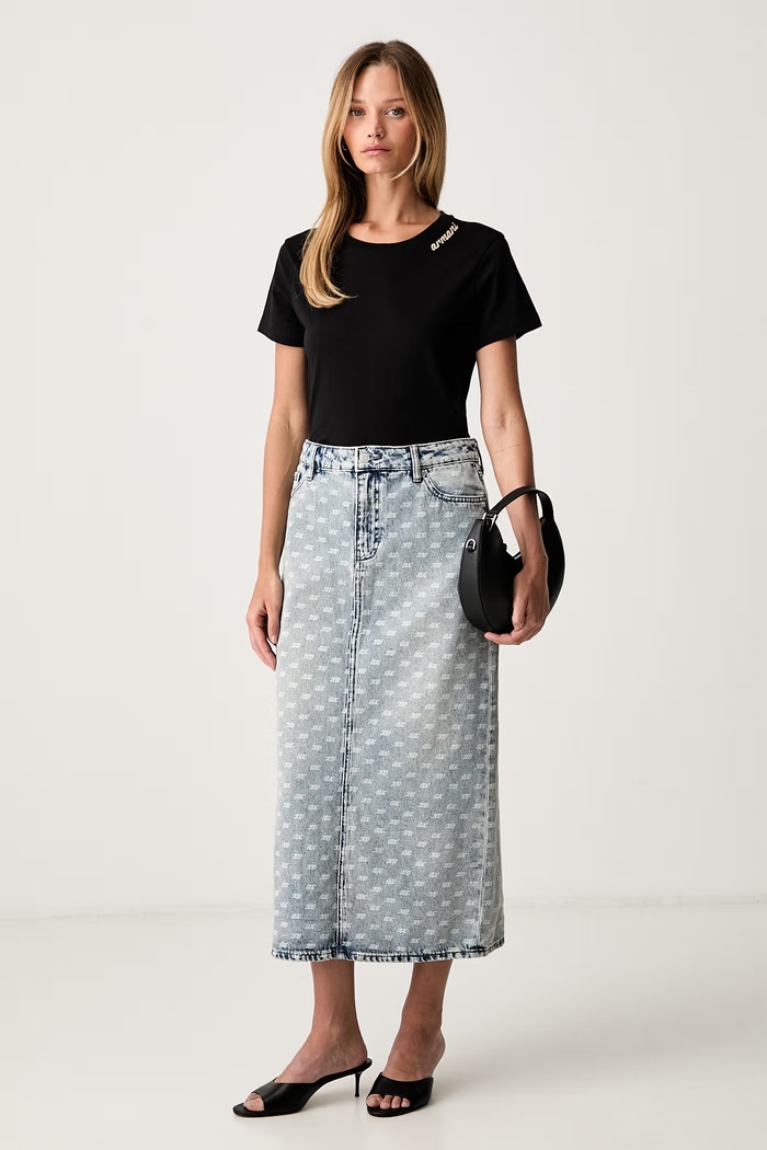 Armani Exchange футболка для женщин из хлопка XW003260.AF10356 чёрный AW26