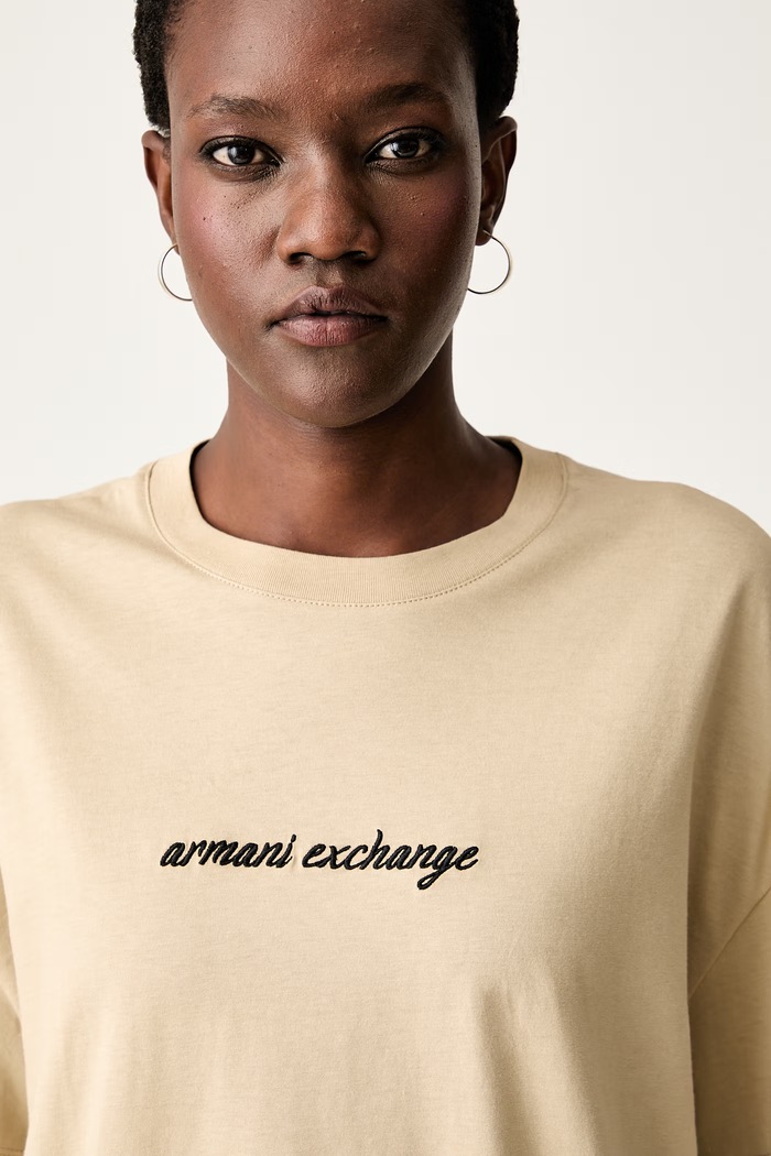 Armani Exchange tričko dámské bavlněné béžová XW002766.AF10356