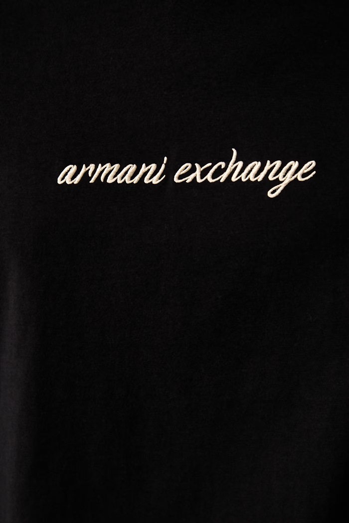 Armani Exchange T-shirt damski bawełniany XW002766.AF10356 czarny