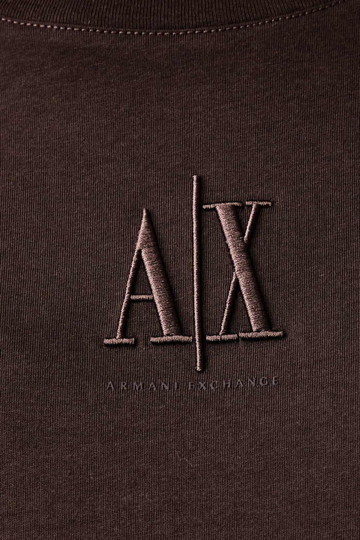 Tričko dámske bavlnené Armani Exchange hnedá XW003063.AF10356