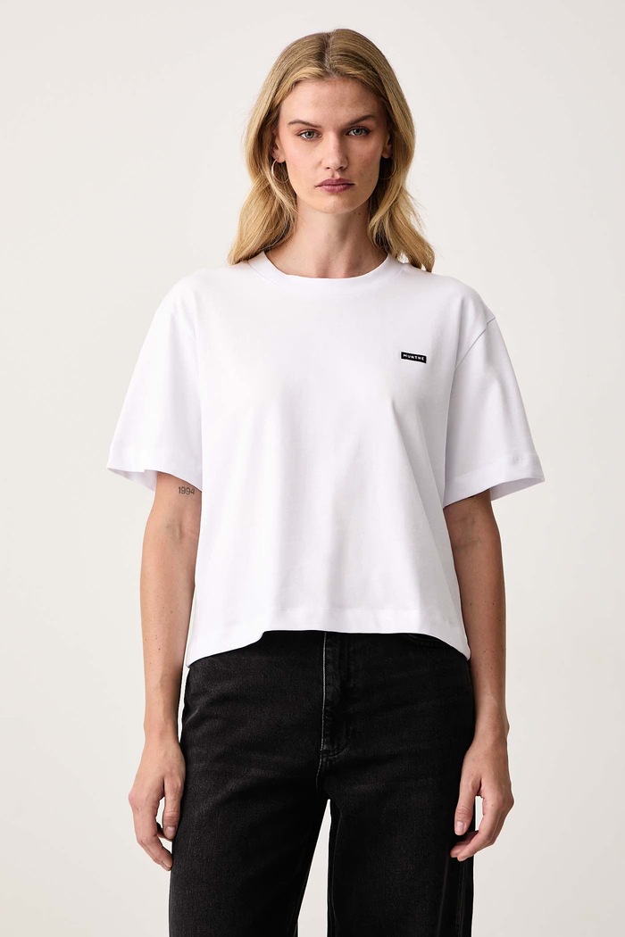 MUNTHE T-shirt damski bawełniany BELLAMY biały 263114026366