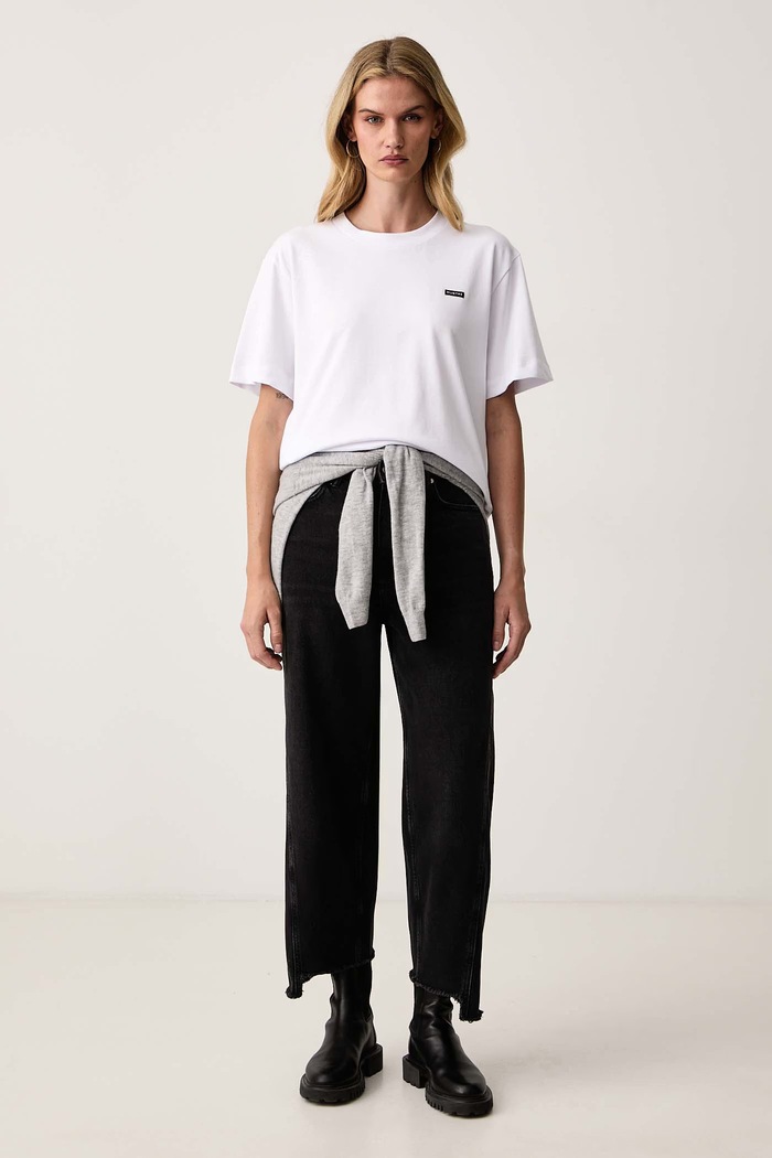MUNTHE T-shirt damski bawełniany BELLAMY 263114026366 biały AW26