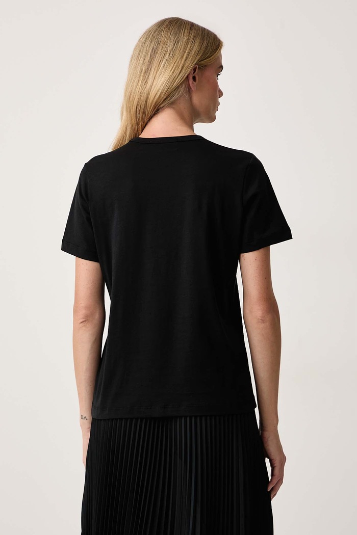 Odzież MUNTHE T-shirt damski bawełniany VURANUS 263110126360 czarny