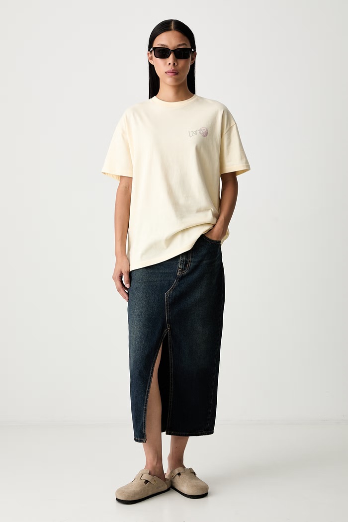Vans T-shirt damski bawełniany VN00109CGRZ1 żółty AW26