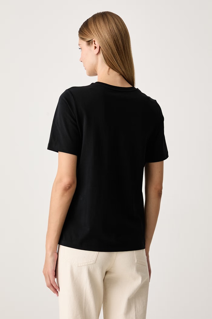 Trussardi T-shirt damski bawełniany G0256000319N czarny AW26