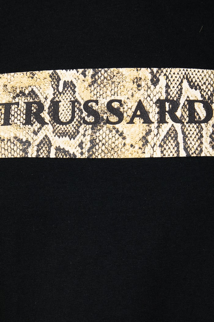 T-shirt damski bawełniany Trussardi G0256000319N czarny