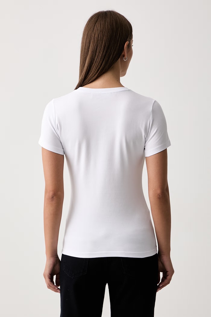 Odzież Trussardi T-shirt damski z bawełną G0266000325N biały