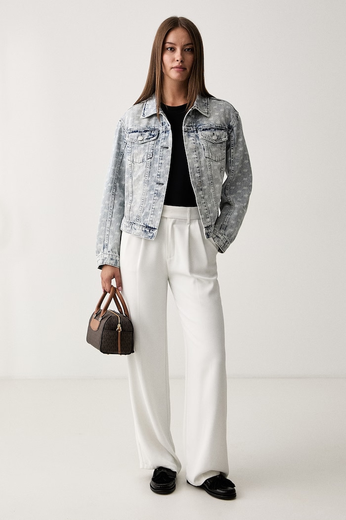 Trussardi tričko dámské s bavlnou G0266000325N námořnická modř AW26