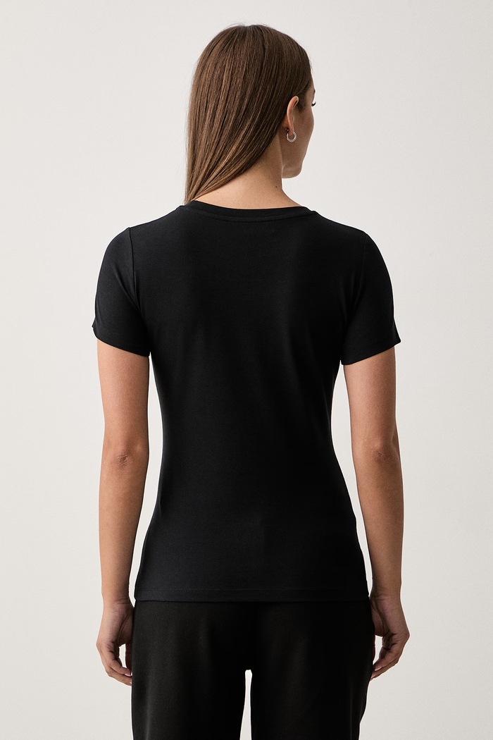 Oblečení Trussardi tričko dámské s bavlnou G0266000325N černá