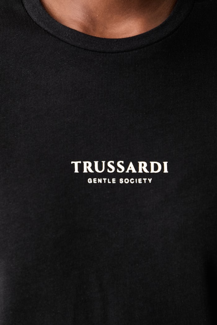 Trussardi T-shirt damski bawełniany G0286000327N czarny