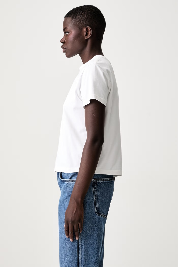 Anine Bing SHELLEY T-shirt bawełniany damski biały A.08.12680.WTI26