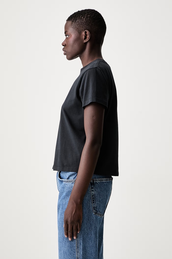 Anine Bing SHELLEY T-shirt bawełniany damski czarny A.08.12680.BLK26
