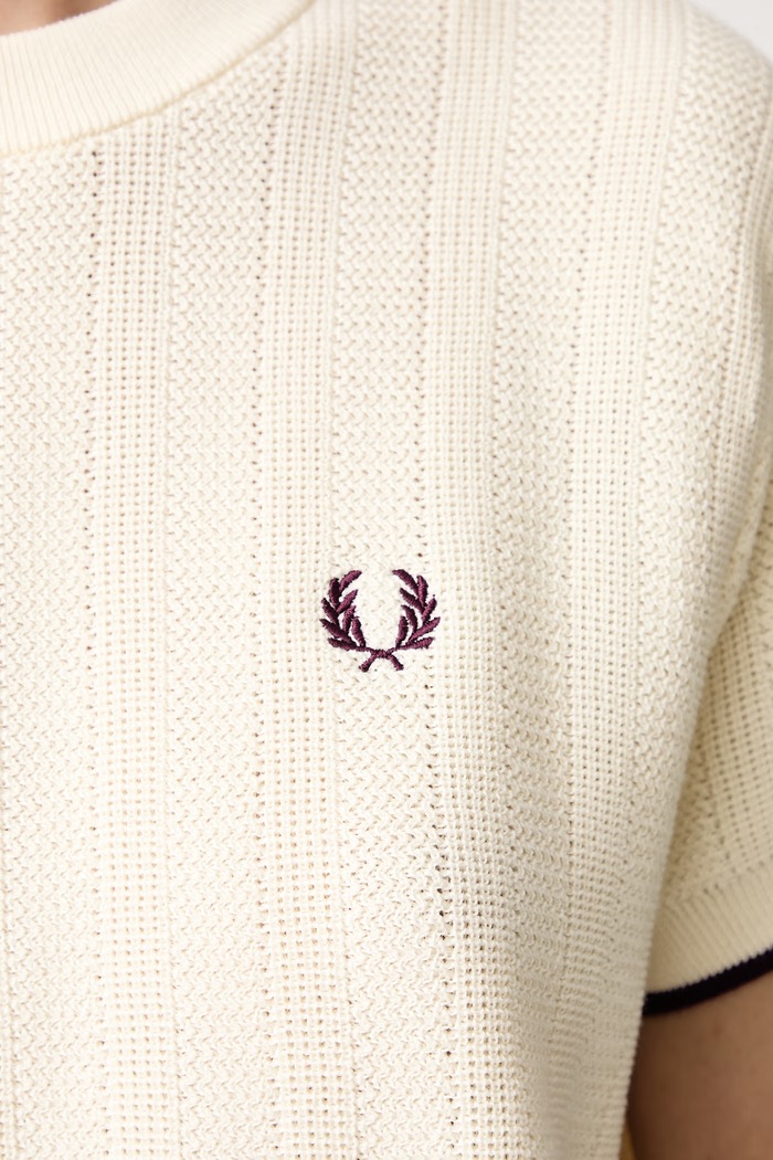 Fred Perry Sweter z krótkim rękawem damski bawełniany K3127.560