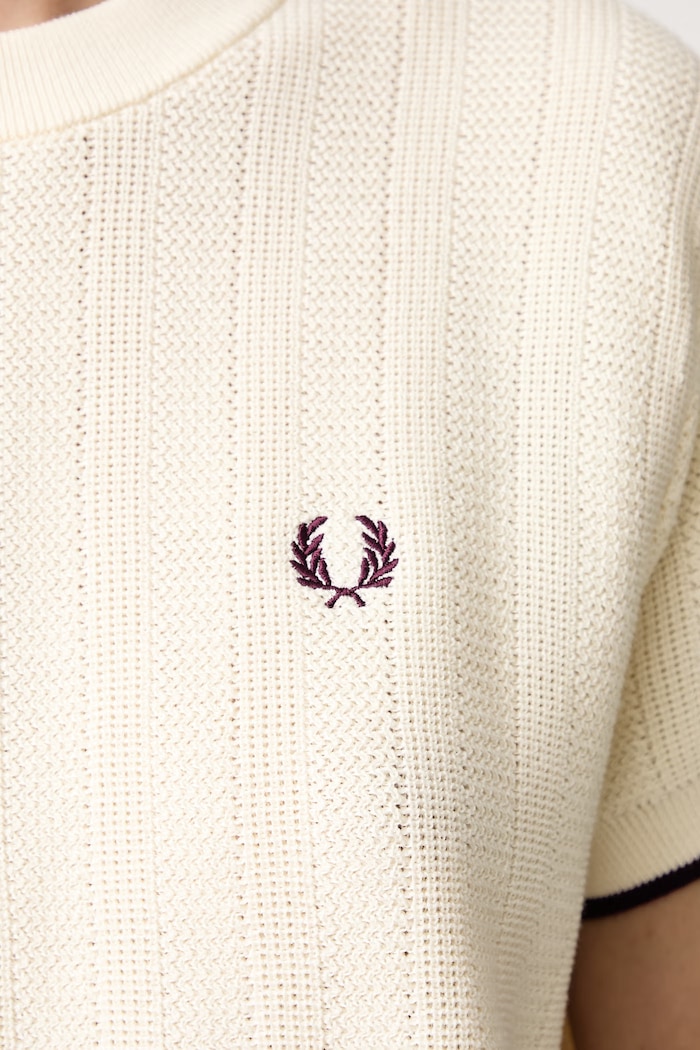 Fred Perry Sweter z krótkim rękawem damski bawełniany K3127.560