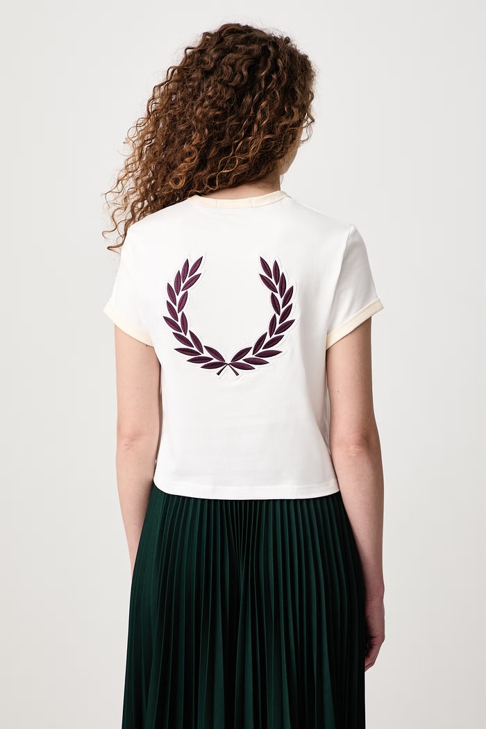 Fred Perry T-shirt damski bawełniany biały G3157.129