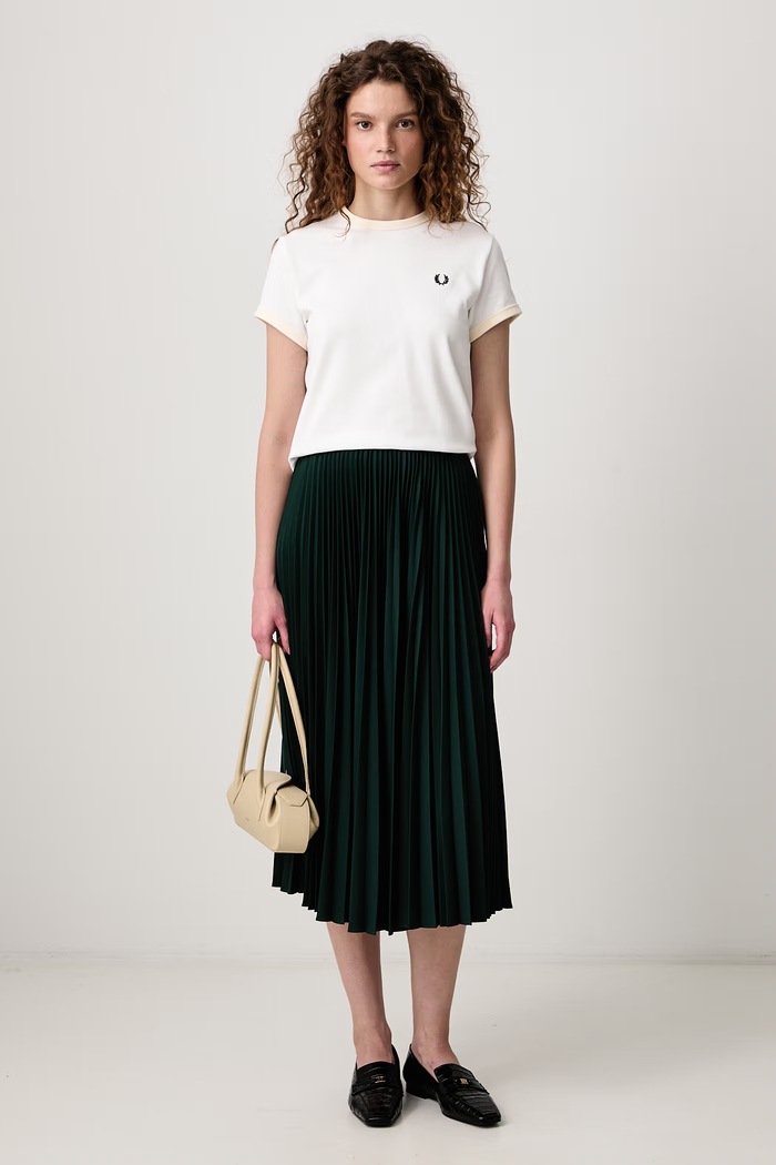 Fred Perry T-shirt damski bawełniany G3157.129 biały AW26