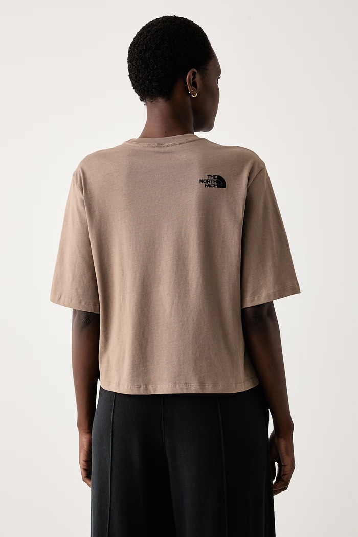 Odzież The North Face T-shirt damski bawełniany Ski Embro NF0A8JAP2H91 brązowy