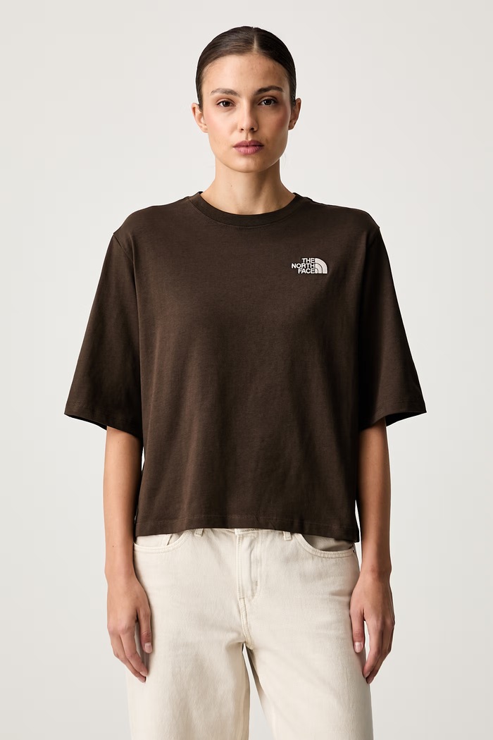 The North Face t-shirt γυναικείο βαμβακερό Hike Picnic καφέ NF0A8JABNMF1