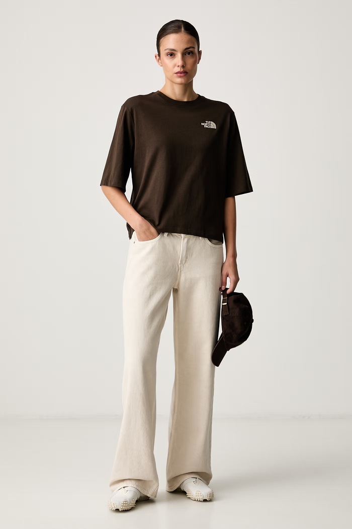 The North Face t-shirt γυναικείο βαμβακερό Hike Picnic NF0A8JABNMF1 καφέ AW26