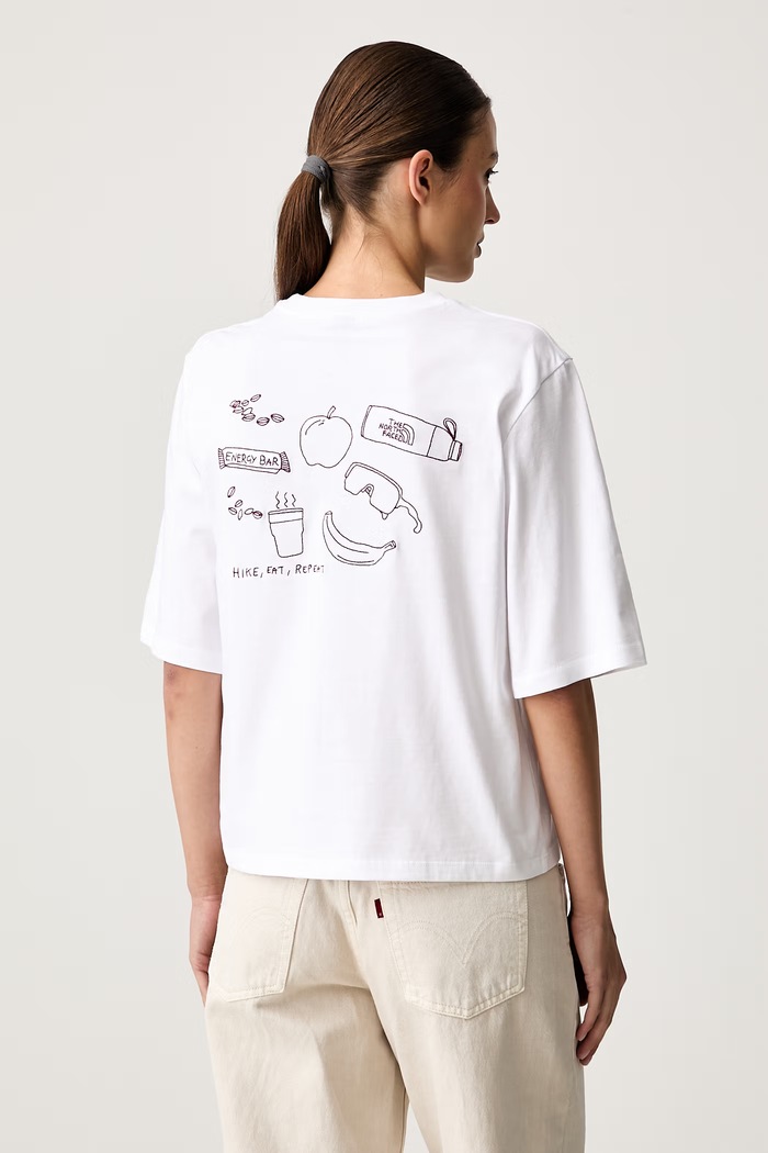 Odzież The North Face T-shirt damski bawełniany Hike Picnic NF0A8JABFN41 biały