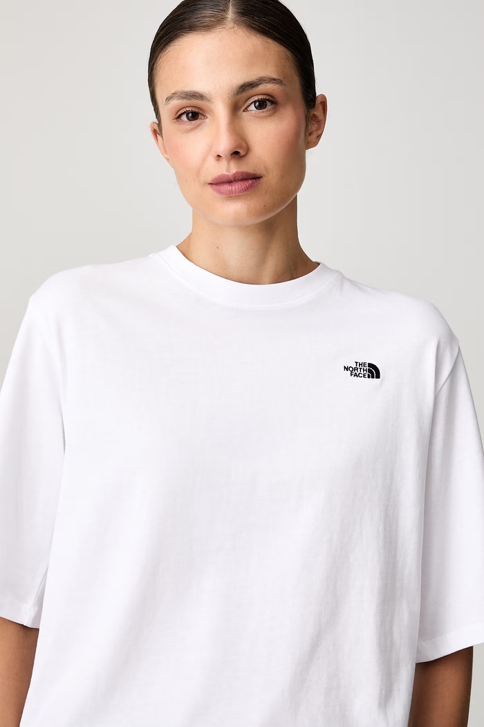The North Face oversize t-shirt γυναικείο βαμβακερό Essential λευκό NF0A8H71FN41