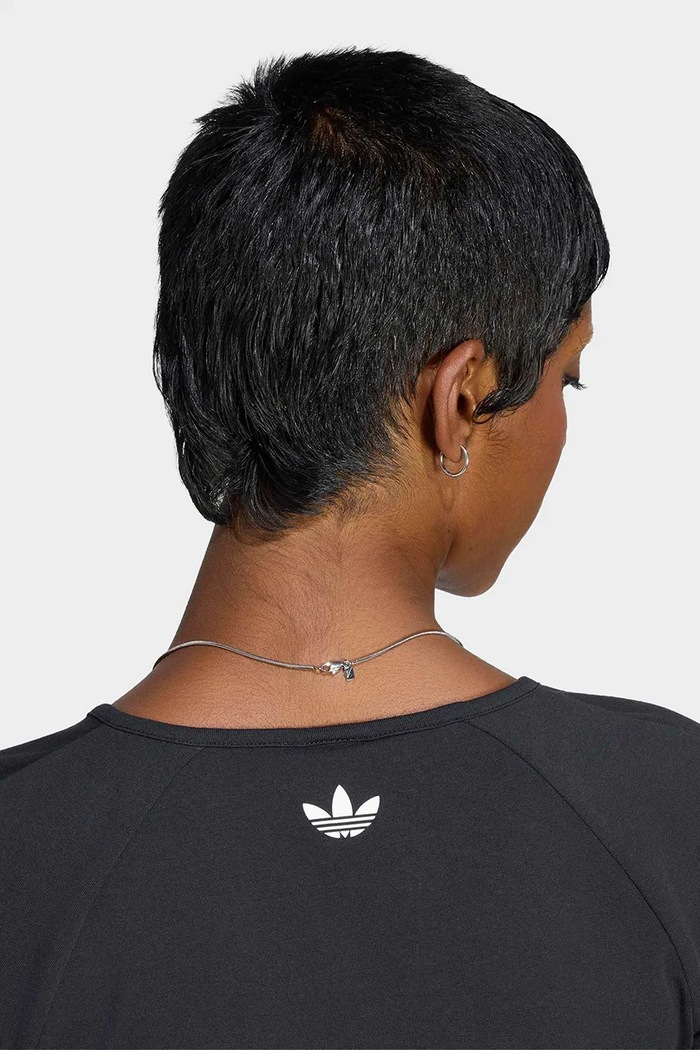 T-shirt damski z bawełną adidas Originals czarny LD5341