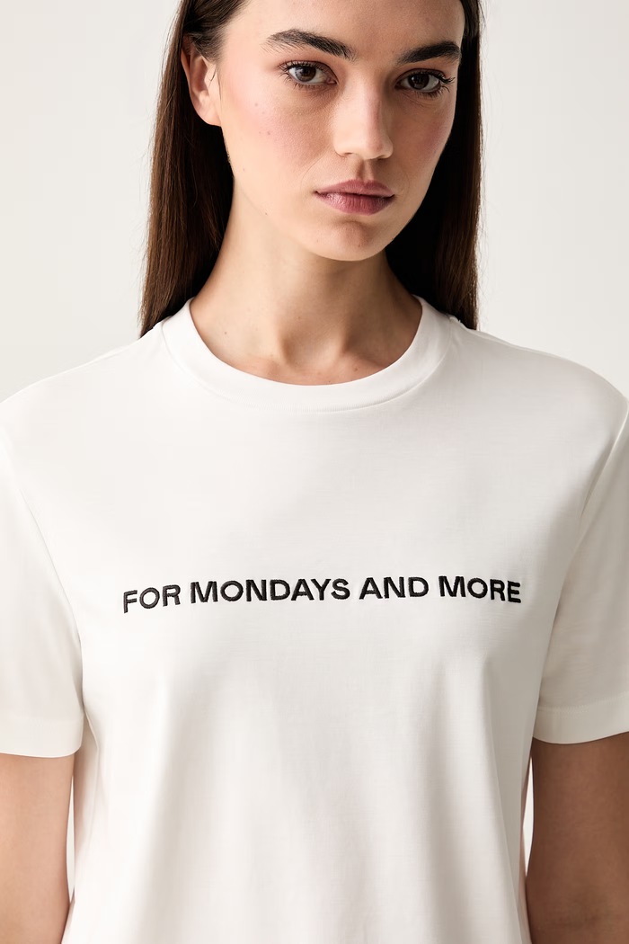 MM by Max Mara T-shirt damski bawełniany MMLEXPLOIT beżowy 2626946017600