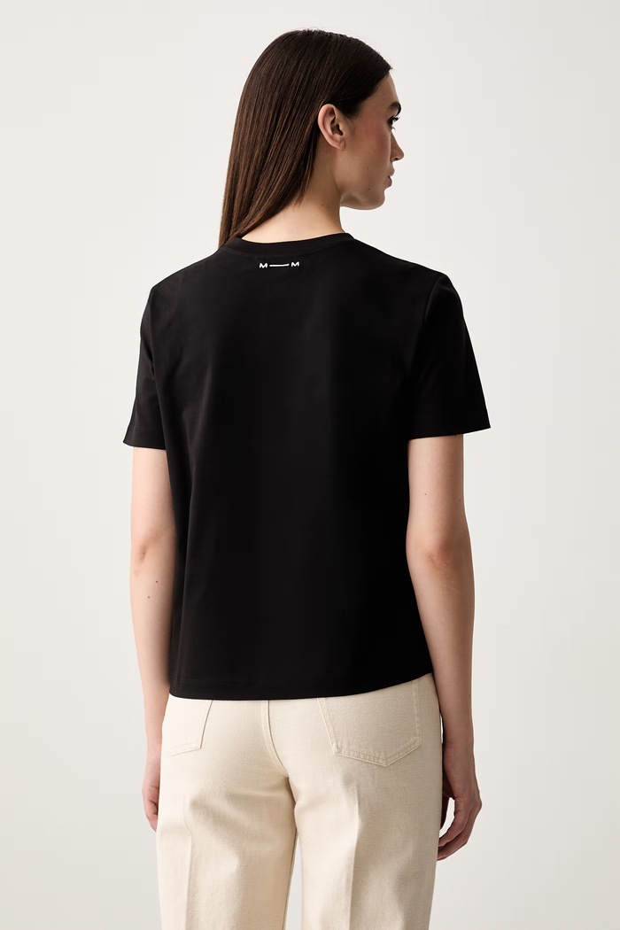 Odzież MM by Max Mara T-shirt damski bawełniany MMLEXPLOIT 2626946017600 czarny