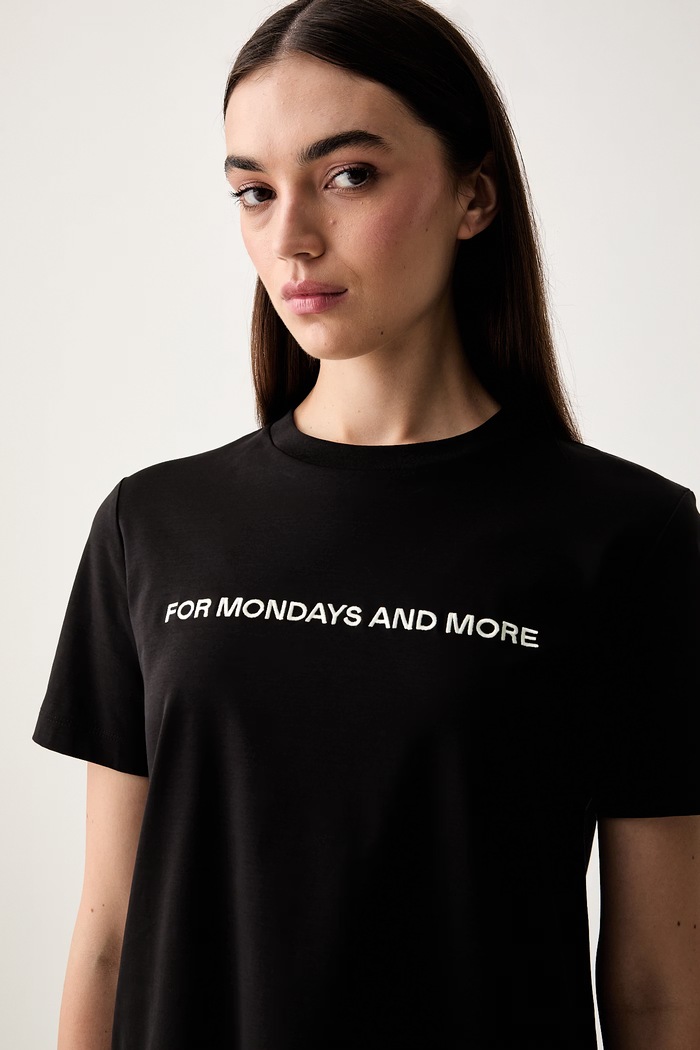 MM by Max Mara T-shirt damski bawełniany MMLEXPLOIT czarny 2626946017600