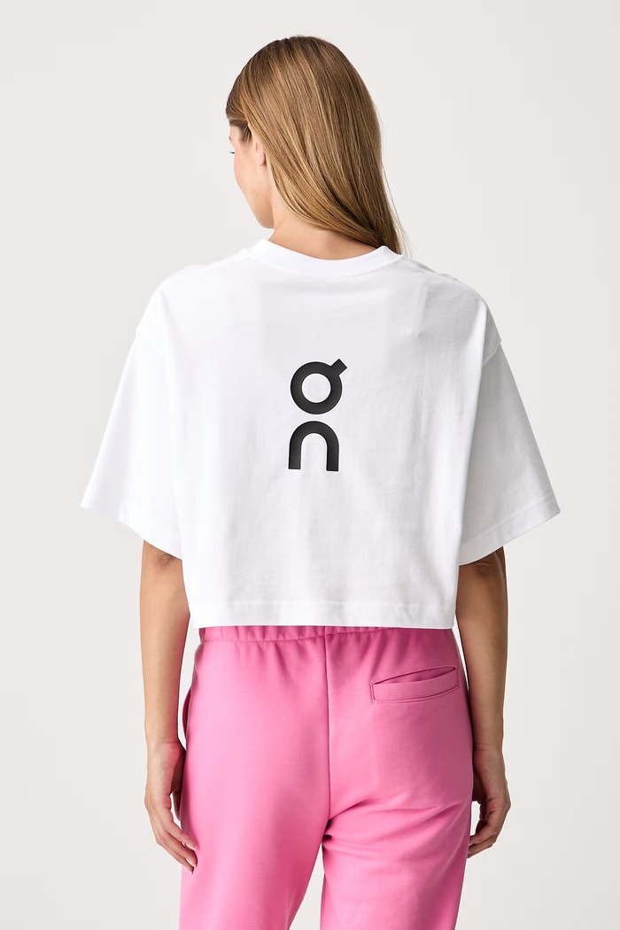 Odzież On crop top damski bawełniany Club Boxy 1WF11120069 biały